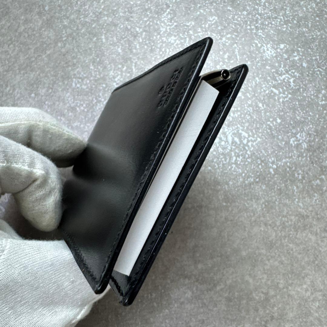 GUCCI グッチ レザー ブラック メモ帳ケース & メモ帳 シリアル刻印