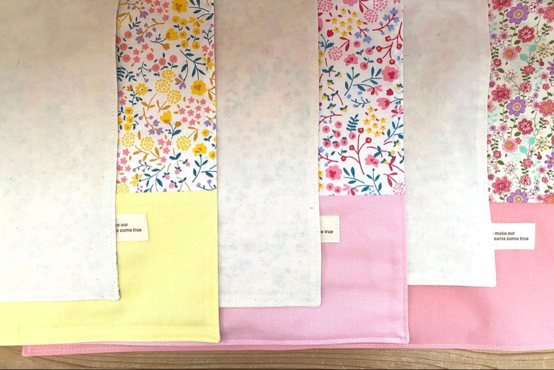 リクエスト品　ハンドメイド　入園入学準備　図書袋　ショルダー　花柄　ポップ　7点