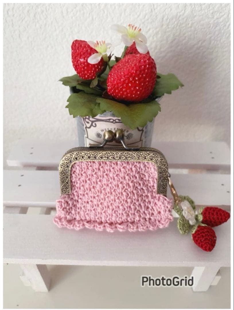 手編み 印鑑ケース・ケースがま口・カードケース