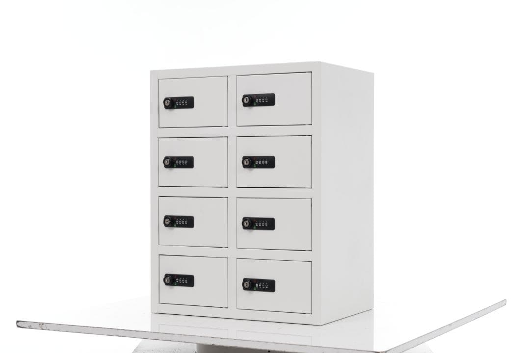 貴重品ロッカー 8人用 小型 貴重品 金庫セキュリティキャビネット ダイヤル錠