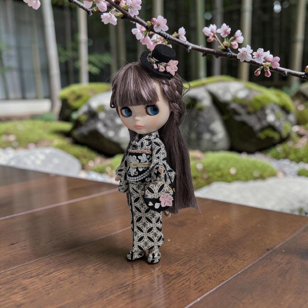 ブライス　着物セット　墨花の令嬢