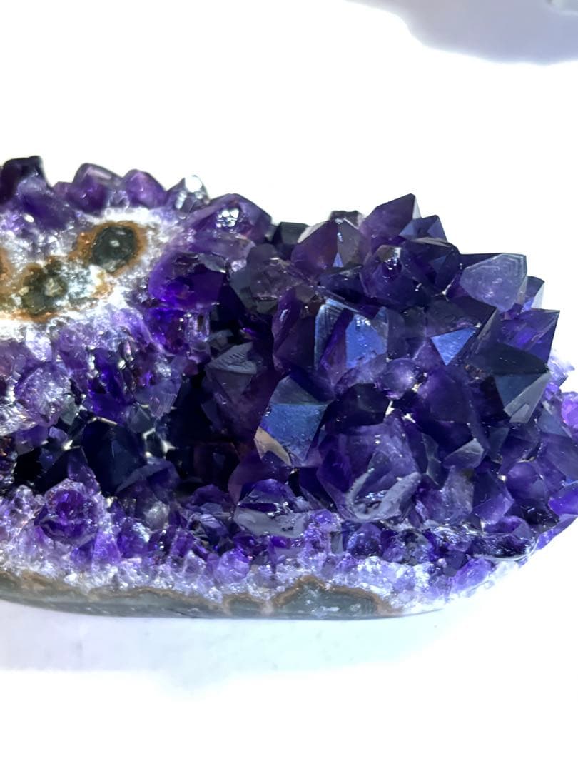 ウルグアイ産アメジストブレスレット✖︎指紋付き原石　花