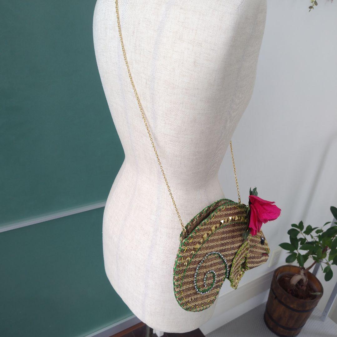 レア！未使用美品 ミュベール ヴィンテージ カメレオン 2way動物型バッグ