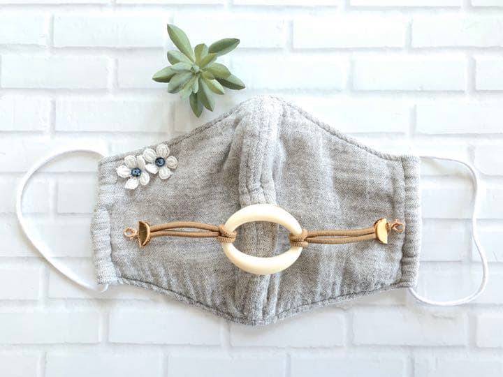 No.MF5 マスクで耳が痛い方へ マスクフック マスク髪飾り❁¨̮