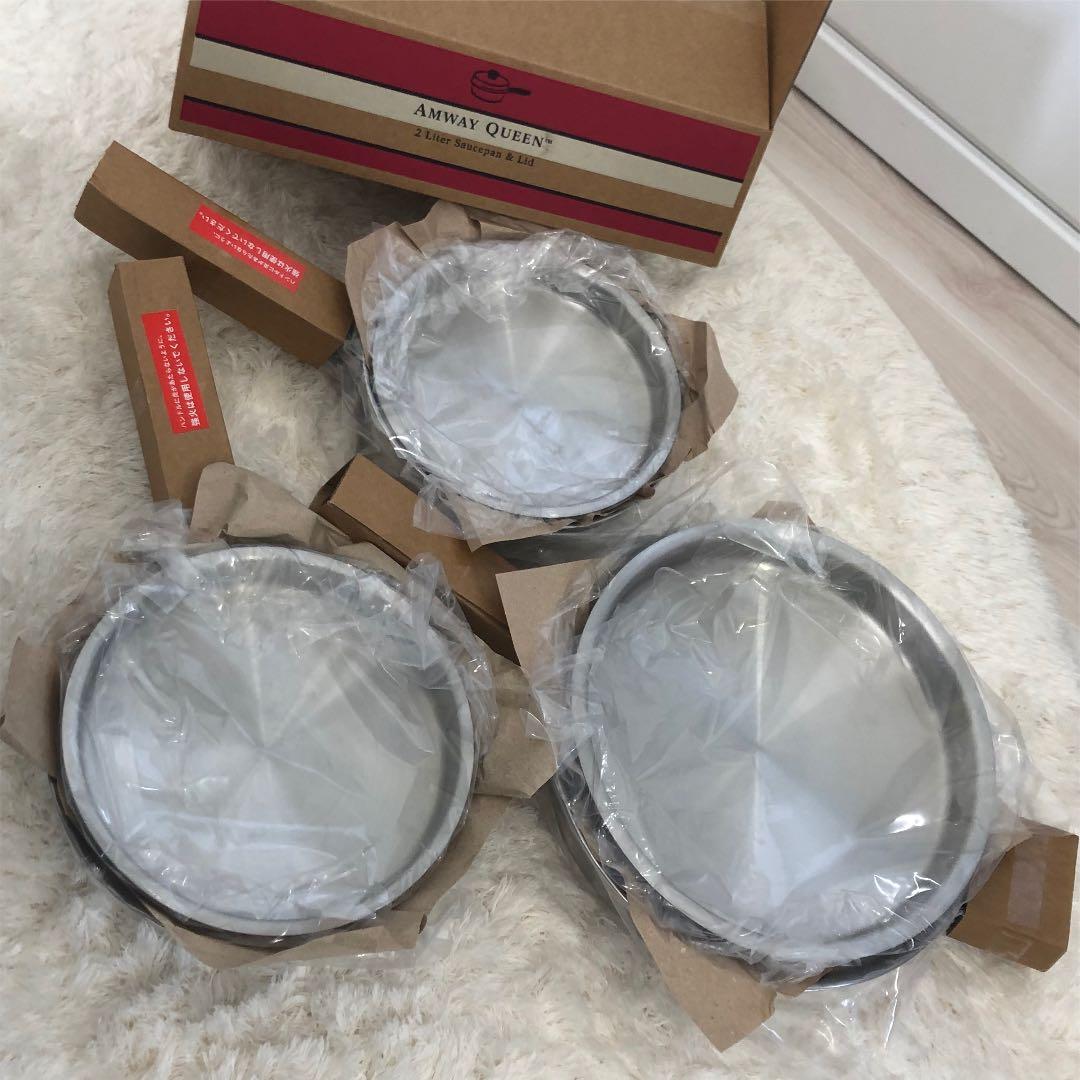 アムウェイ中フライパン大フライパン中ソースパン3点セット