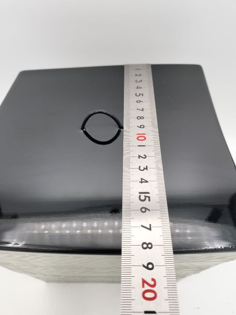 c113 水指 四方三島 角　宮田豊 木箱 茶道具 古物