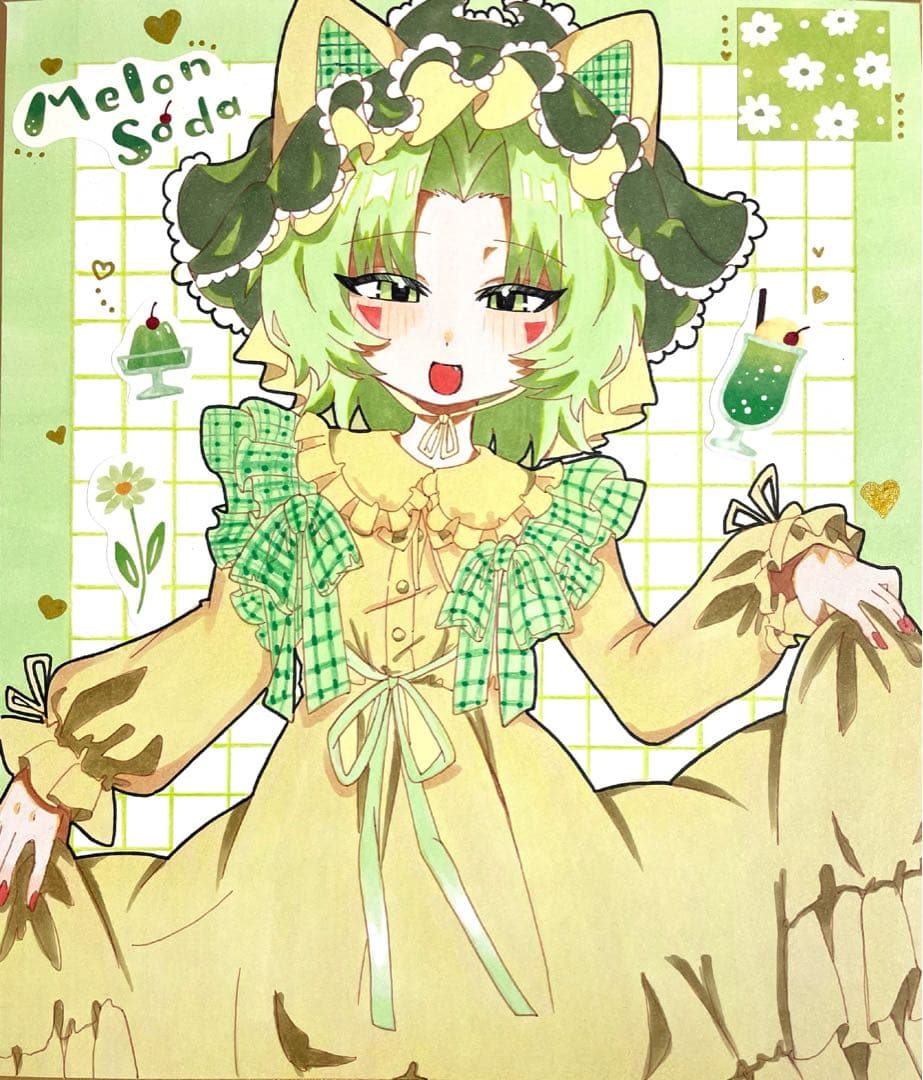 【イラストセット】 オリジナル手描きイラスト アナログ おまけ付き