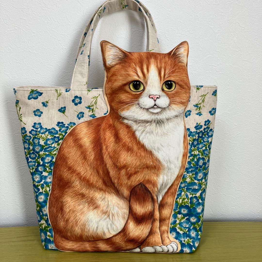 ち*ん様 コヤンイサムチョン　ネモフィラ　超ビッグふっくらネコちゃん　横41縦3