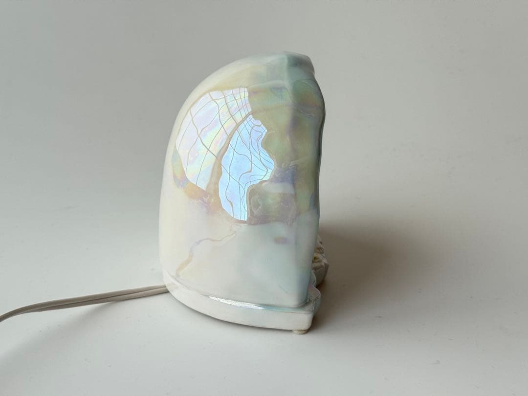 昭和レトロ デッドストック ペンギン 氷山 ブルーライト 陶器 照明 箱付き