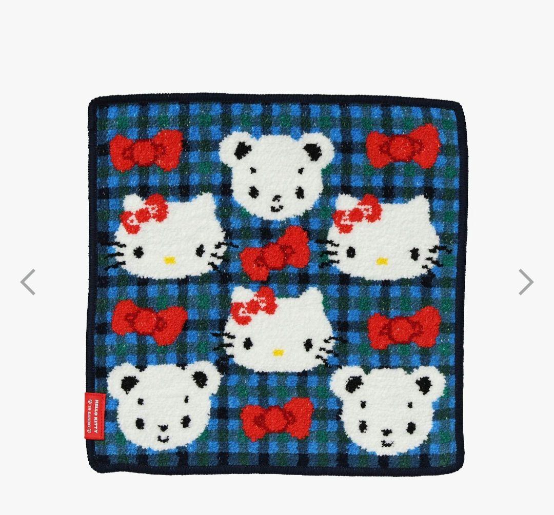 familiar　ハローキティ ファミリア　ハンカチ　ブルー　青色