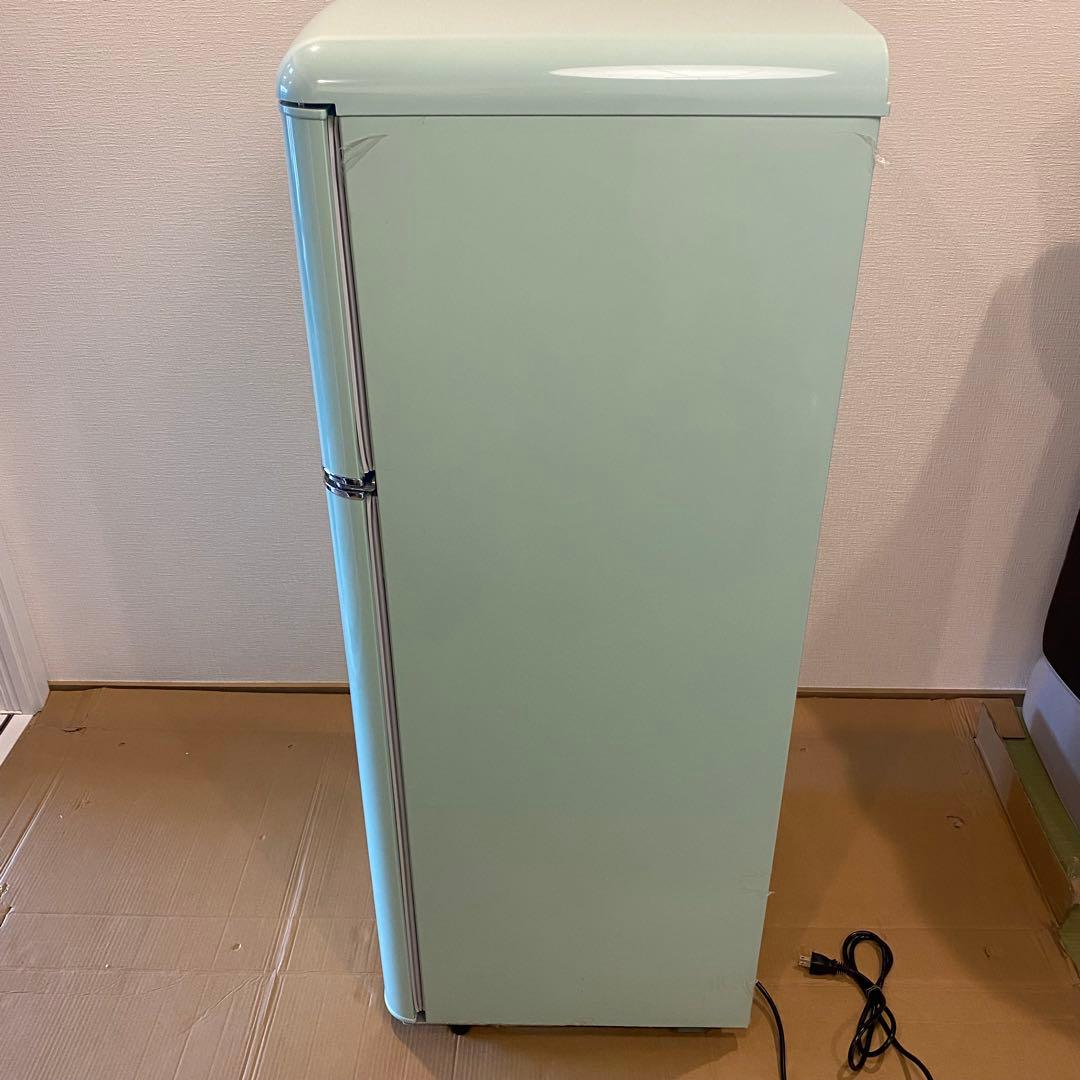 ノンフロン冷凍冷蔵庫　PRR-122D-LG 2021年製　オーヤマ　レトロ風