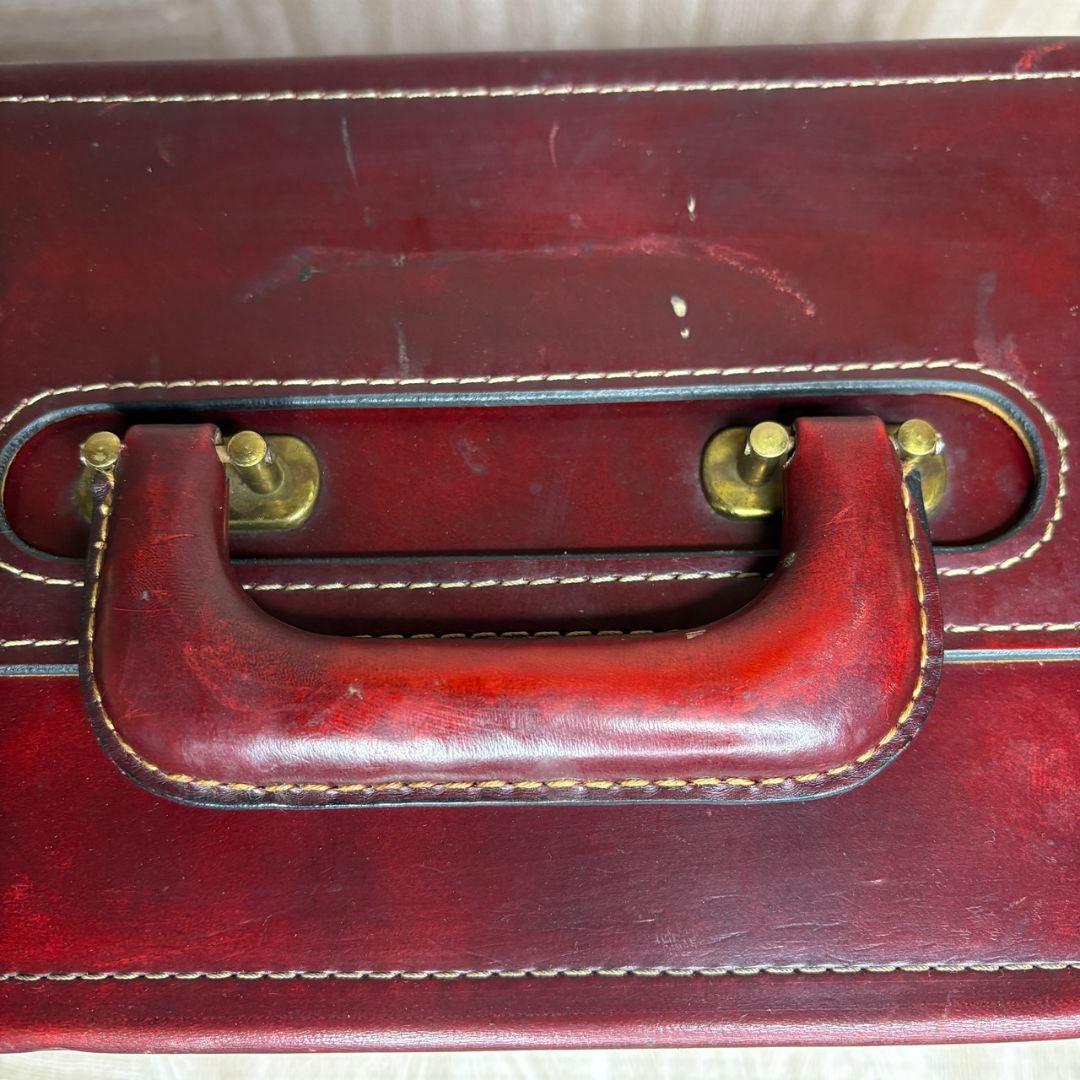 トランクボックス ビンテージ 革 トランクケース レトロ スーツケース