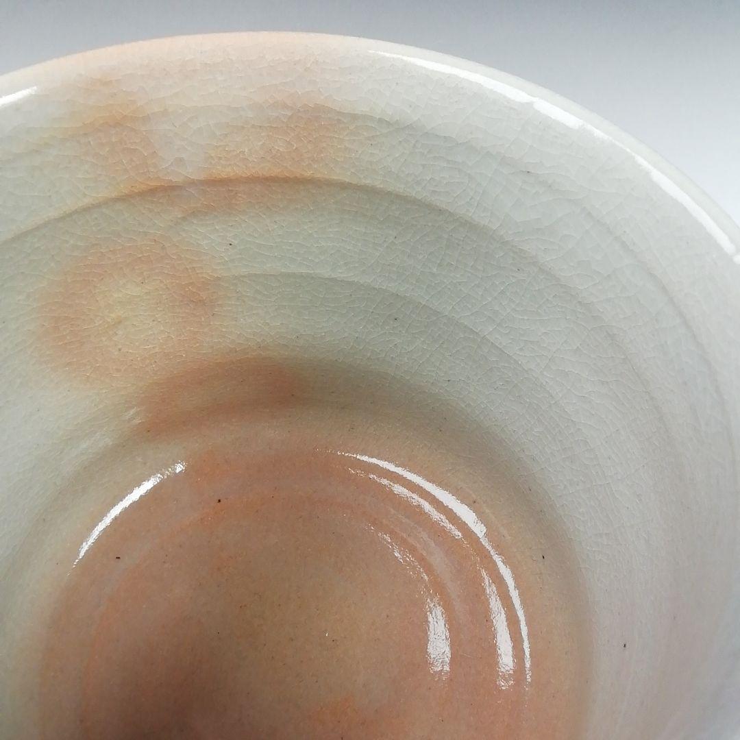 Ｗ３３６　茶碗　『萩焼』『立鶴　茶碗』『城山窯　金子信彦 造』　共箱　茶道具