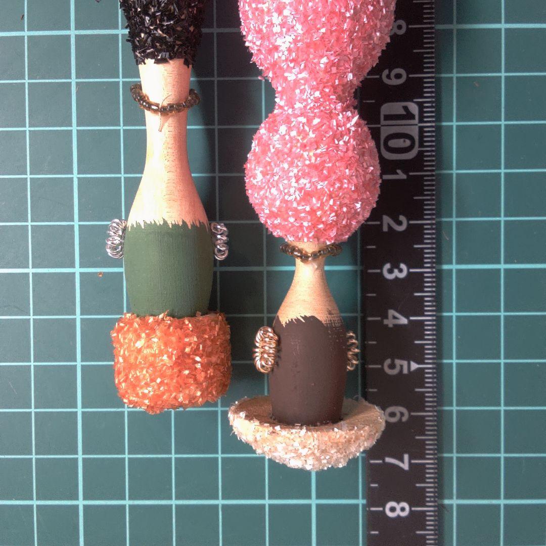 骨董１５ こけし３こけし人形 2体セット オリジナルボックス付き