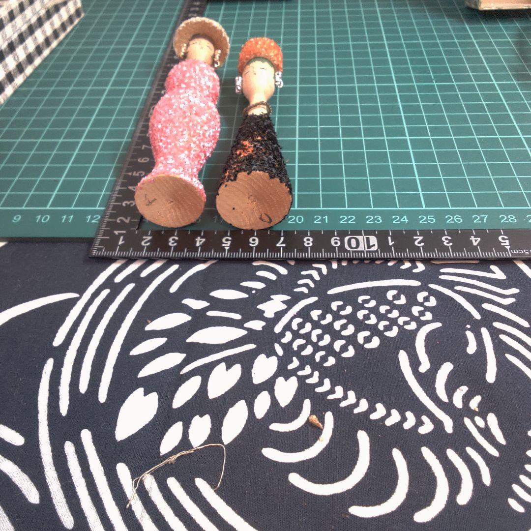 骨董１５ こけし３こけし人形 2体セット オリジナルボックス付き