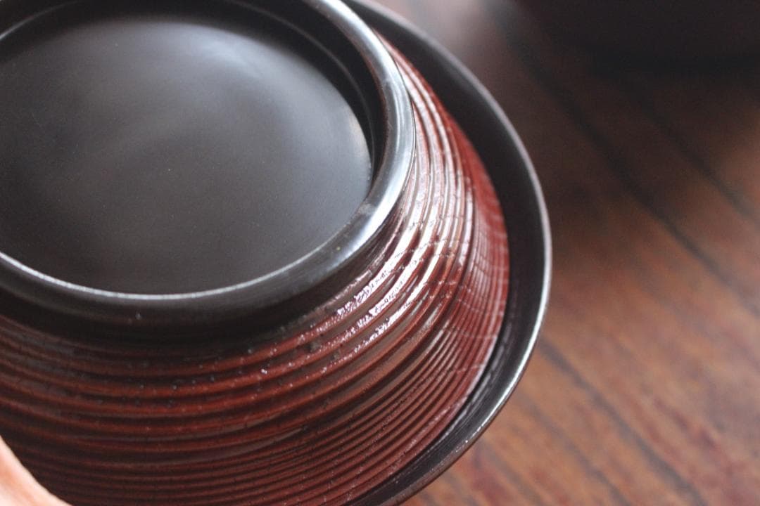 デッドストック！風情ある糸目地に優美な雀稲穂蒔絵の映えるお椀2点（検蒔絵椀雑煮椀