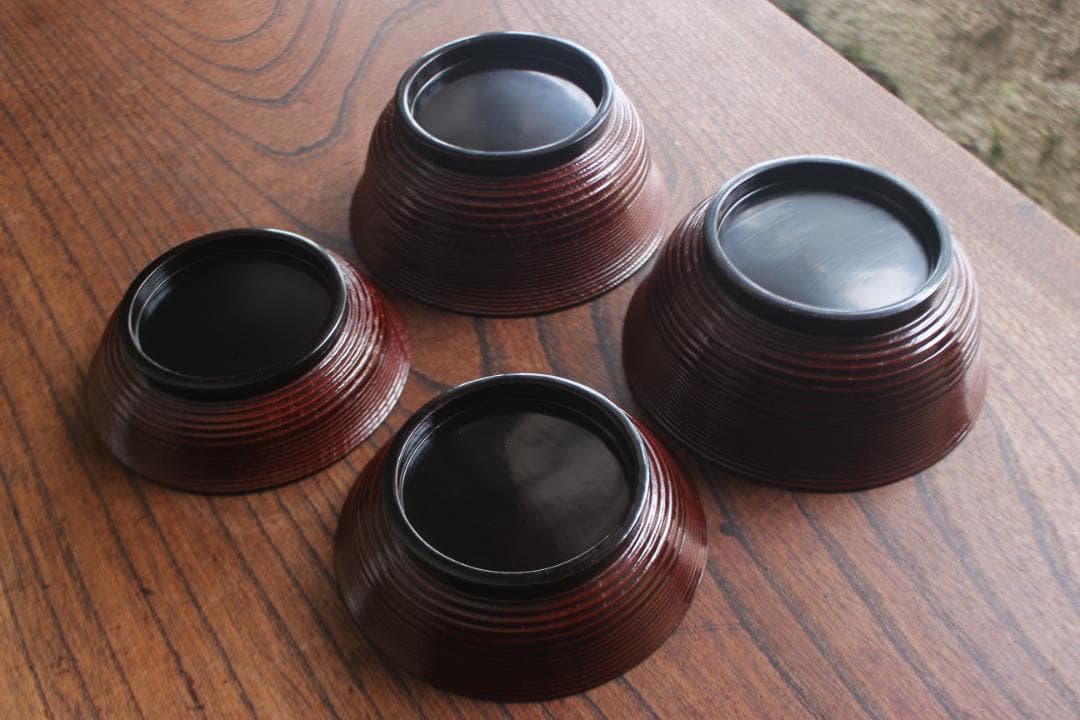 デッドストック！風情ある糸目地に優美な雀稲穂蒔絵の映えるお椀2点（検蒔絵椀雑煮椀