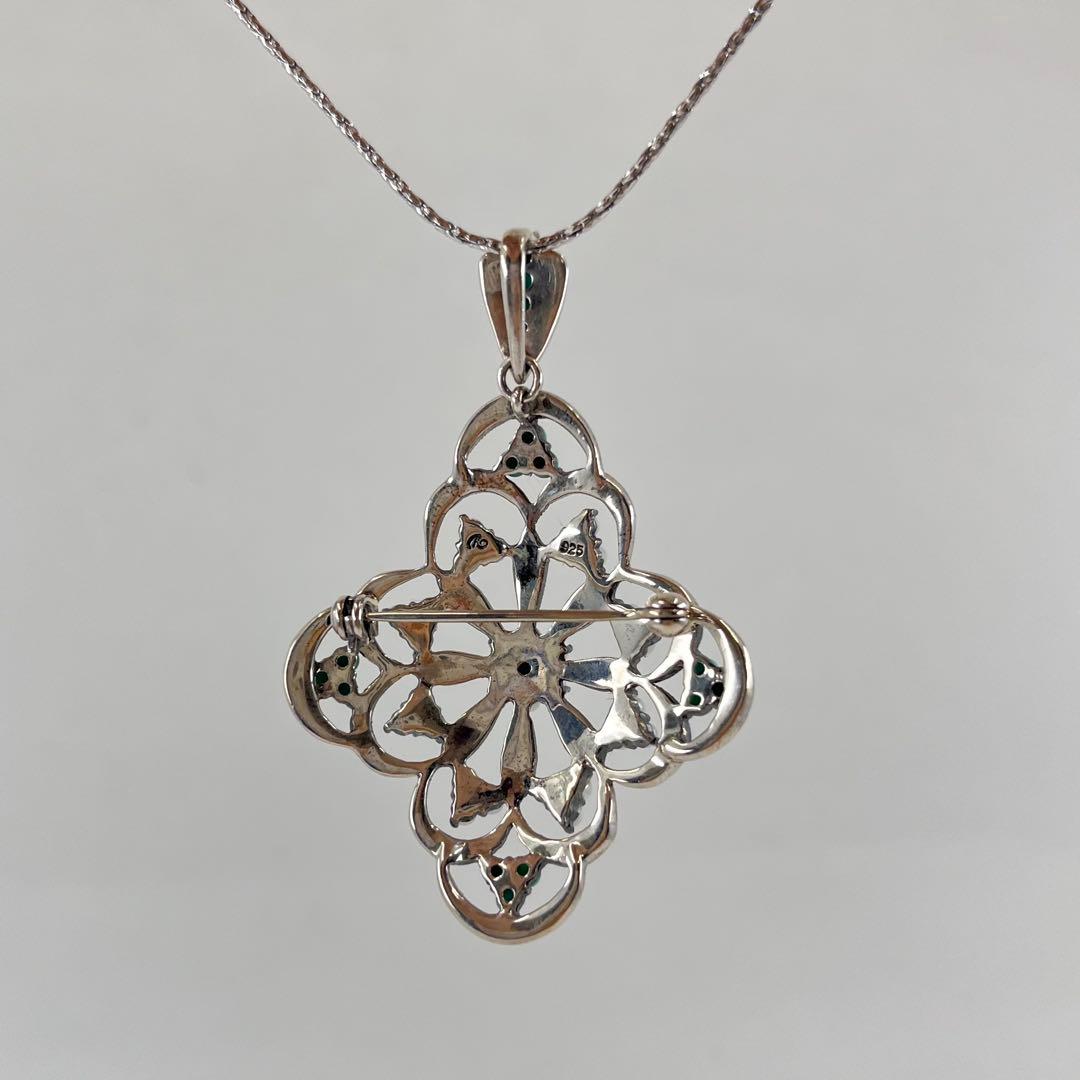 【碌山 Routan】トルコ石シードパールマルカジット ブローチ兼ネックレス