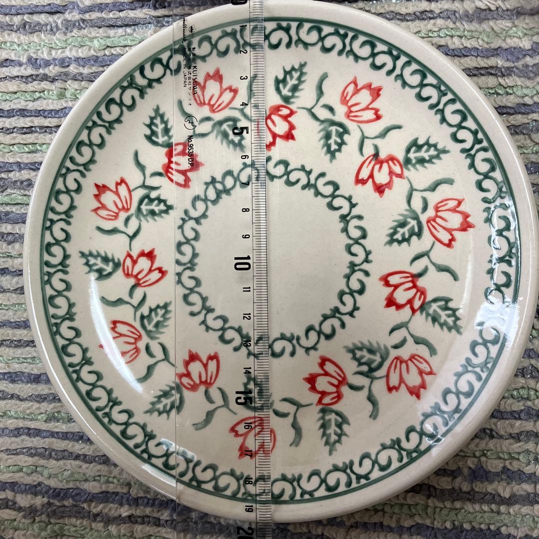 ポーランド製 花柄プレート 19.5cm二枚セット