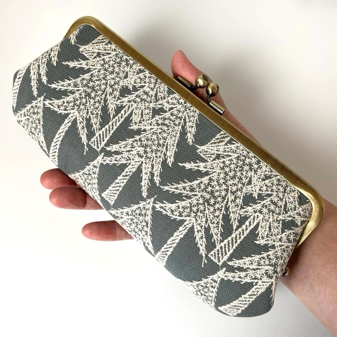 ハンドメイド　がま口長財布　ミナペルホネン　land theater