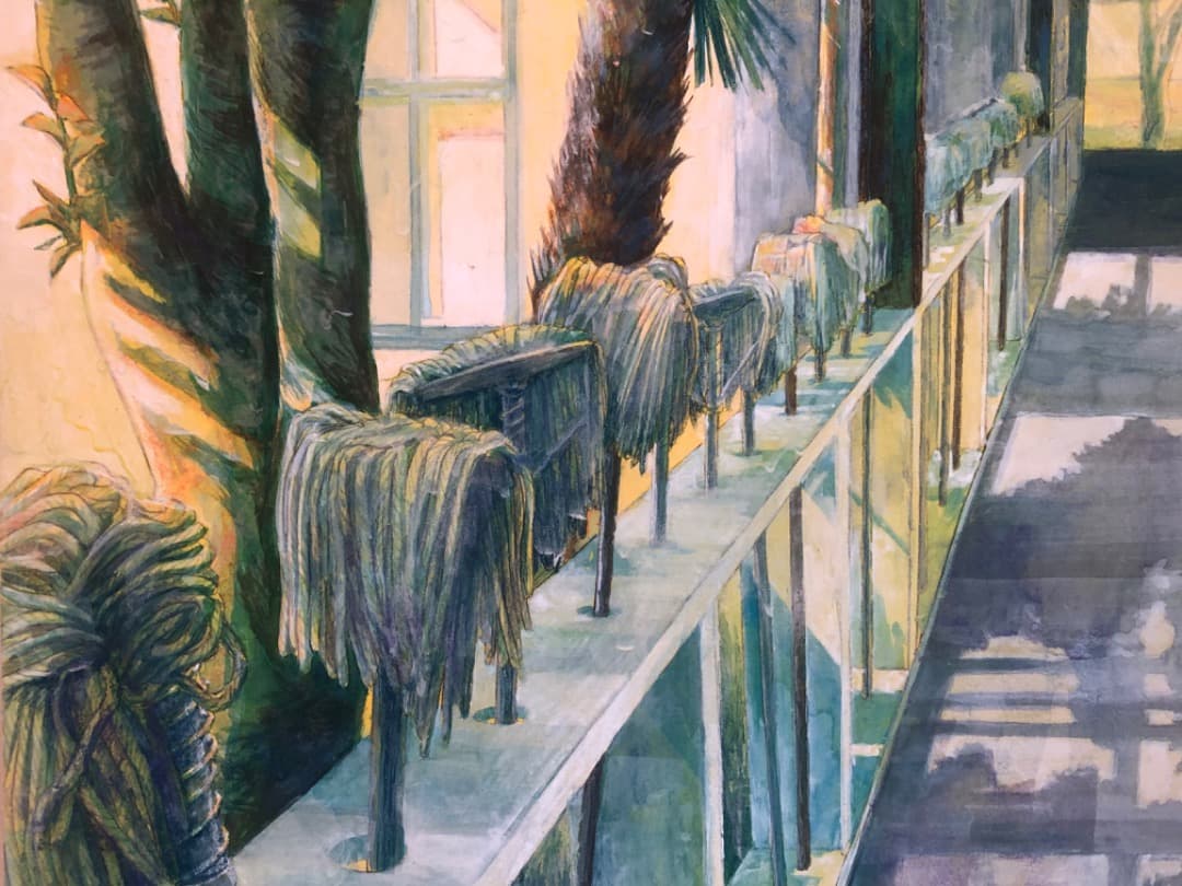 絵画　渡り廊下