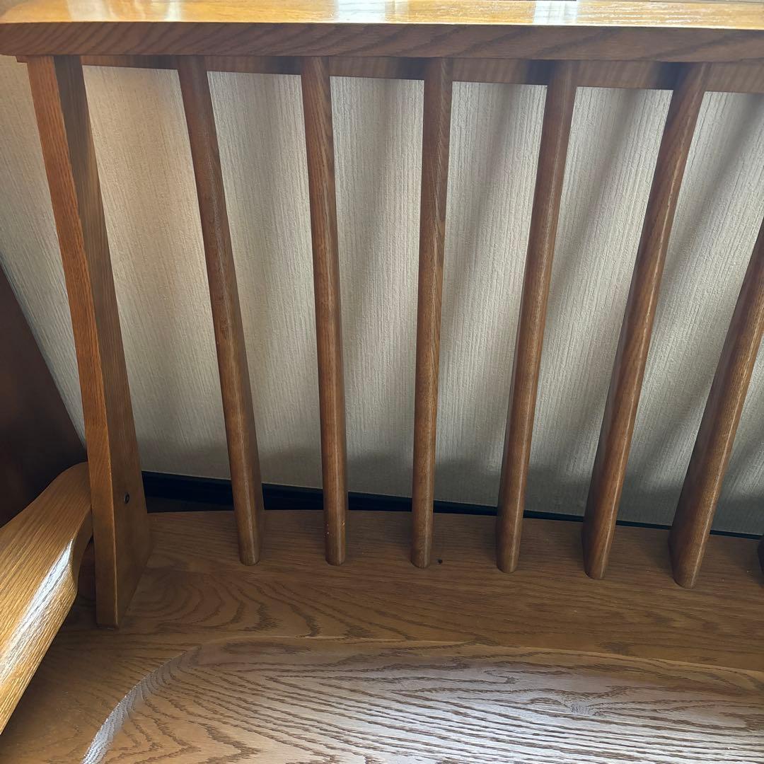 最終値下げ☀︎木製モダン二人掛けソファ　引き取り限定　発送は致しません。