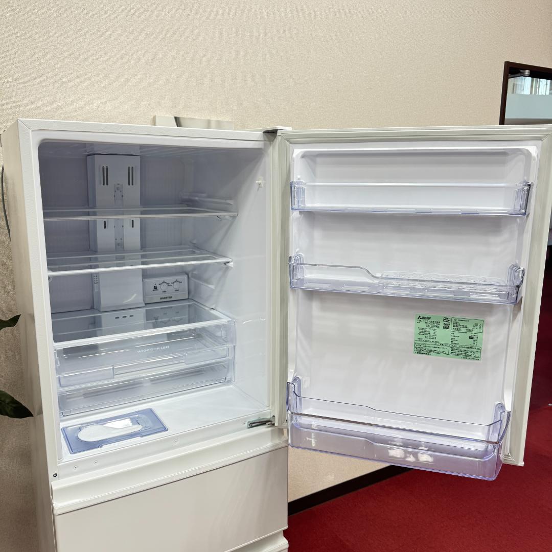 東京23区送料無料　超美品三菱3ドア冷蔵庫330L　2024年製　製氷有