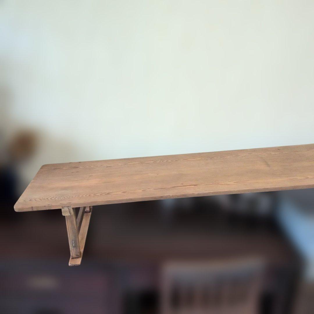 アンティーク木製大型ローテーブル　飾り台　文机