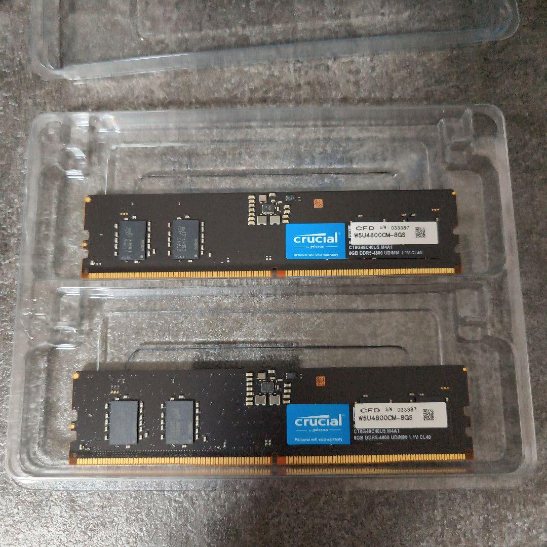 Crucial PC用メモリ DDR5-4800 8GB×2