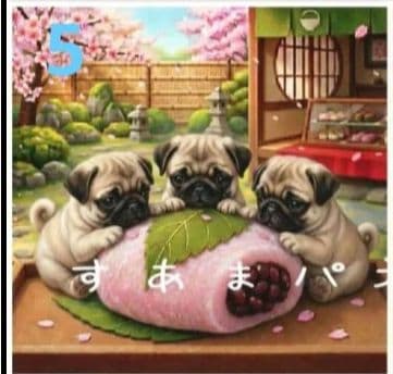 オーダーページ　ハンカチ　68桜餅わんこ柄　ハンドメイド　再出品