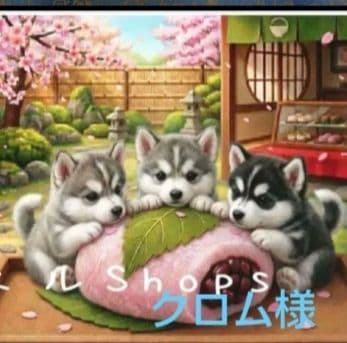 オーダーページ　ハンカチ　68桜餅わんこ柄　ハンドメイド　再出品