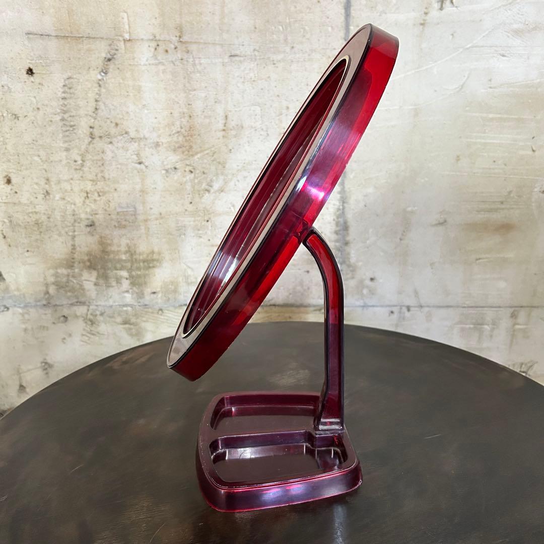 メイクアップミラー (スケルトンレッド)