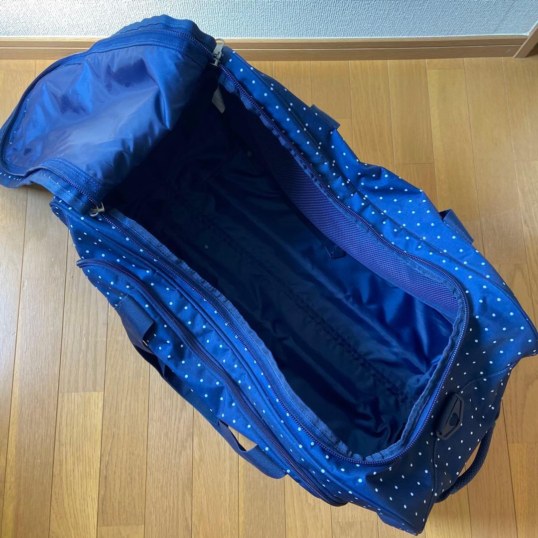 Coleman コールマンキャリーバッグ　ボストンバッグ　ネイビードット柄　旅行