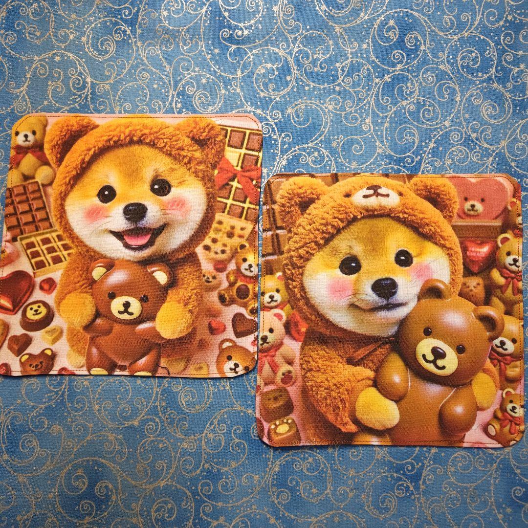 MAY ハンカチ　柴犬さん ねこちゃん柄　19枚