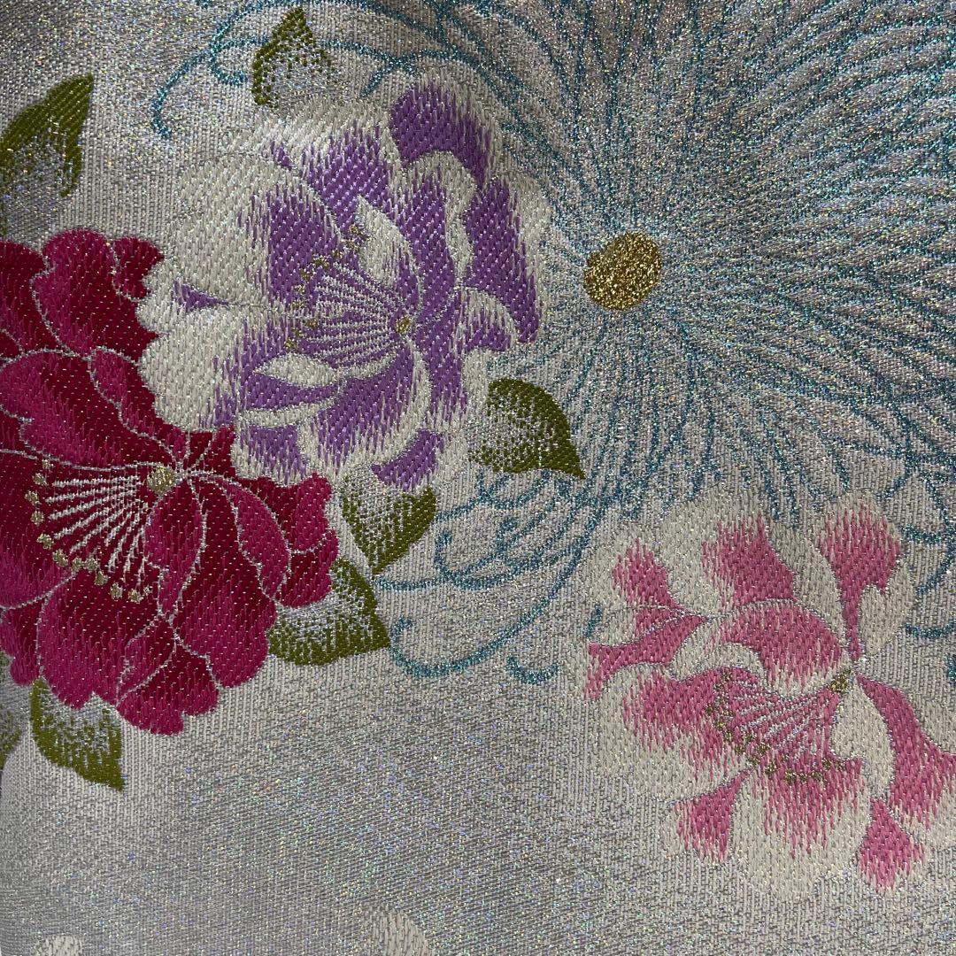 ❷帯リメイクバッグ高級 正絹袋帯︎︎✦︎乱菊︎︎✦︎花✿大size(Dカン・底板付き)