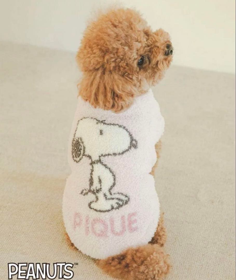 ジェラートピケ スヌーピーベビモコジャガードプルオーバー　ピンクL ＊＊